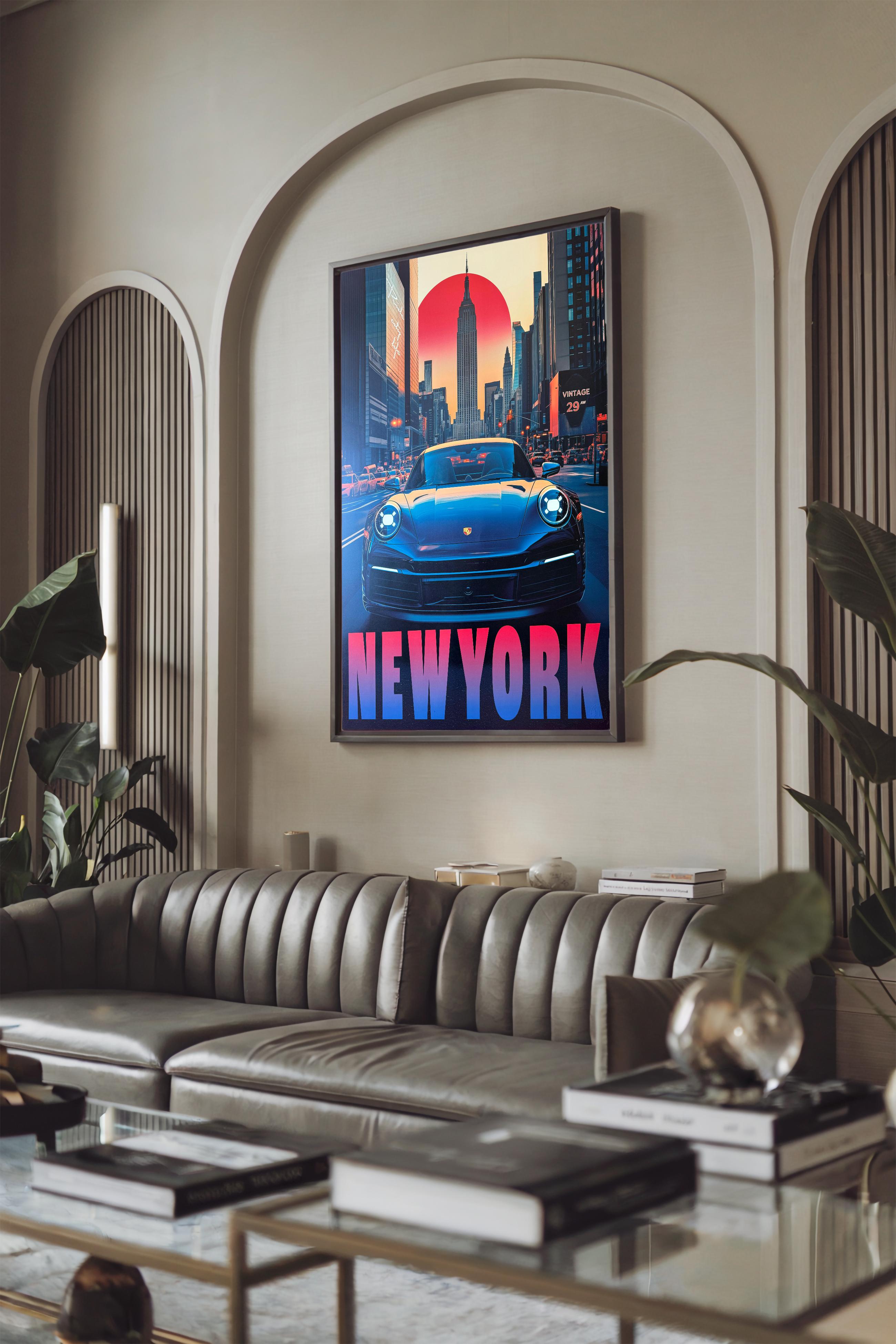Modern Pollux ( Italian, 1980s) New York Porsche For Sale