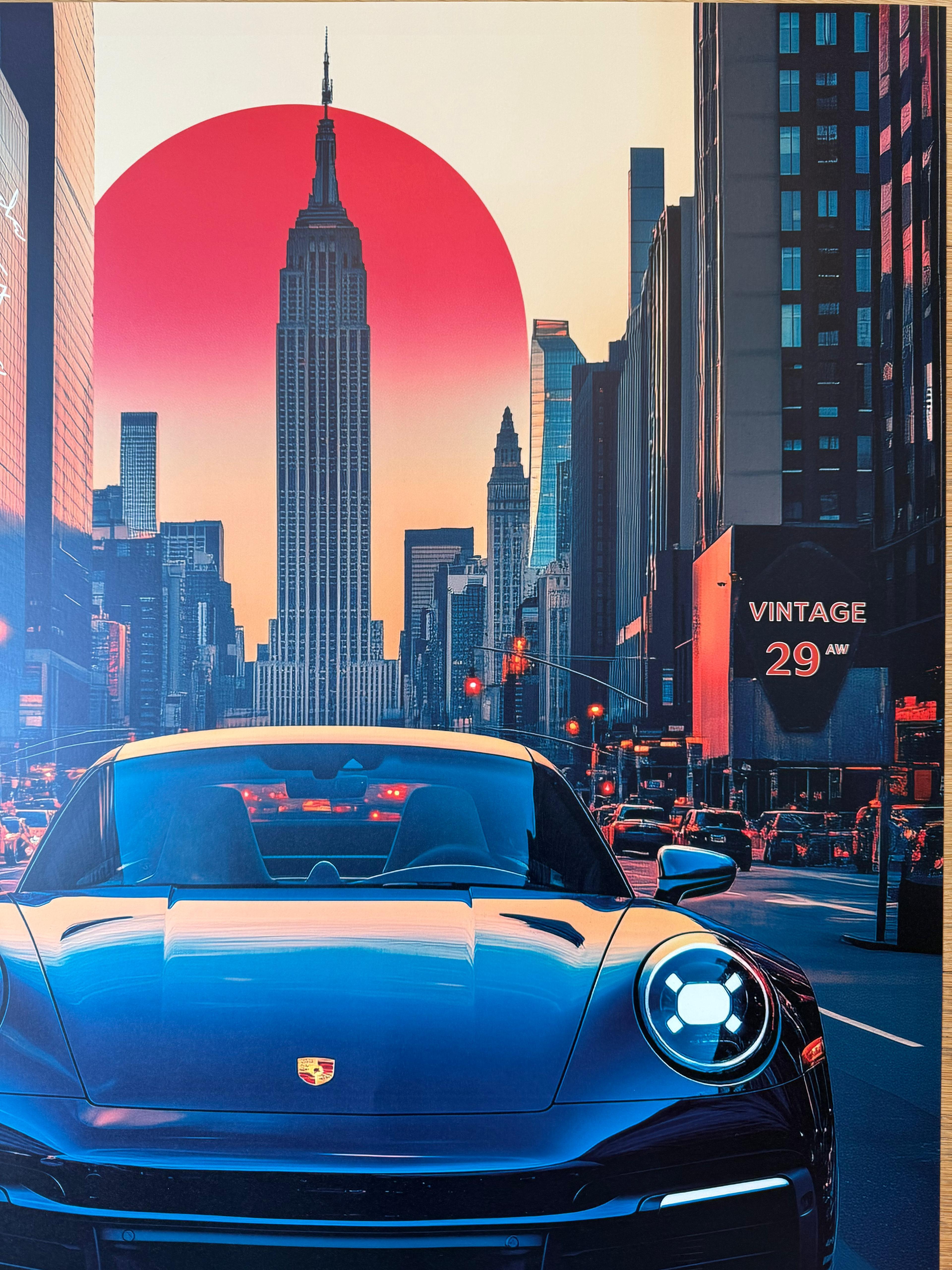 Pollux ( Italian, 1980s) New York Porsche In Good Condition For Sale In Casale Monferrato, IT