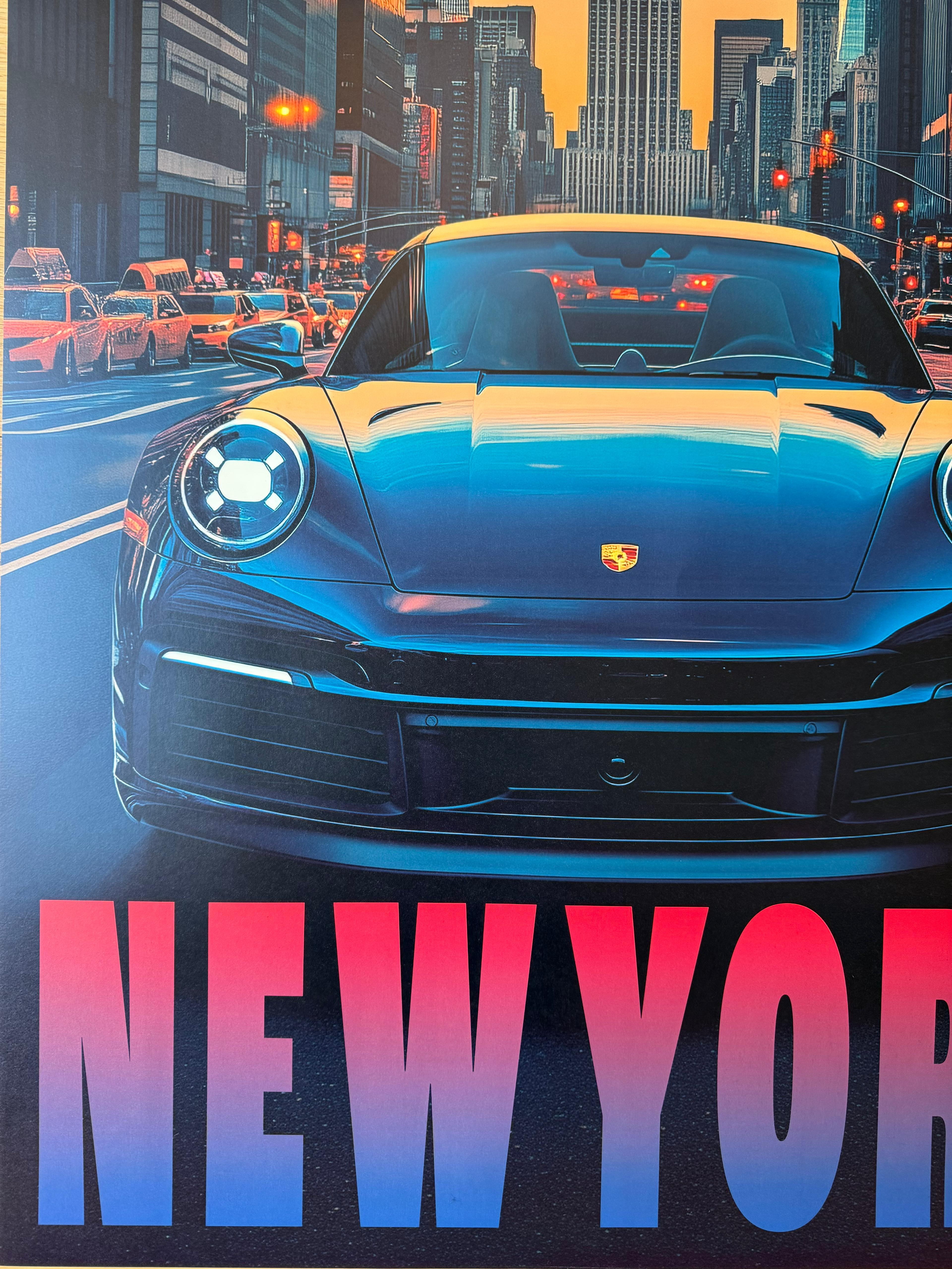 Contemporary Pollux ( Italian, 1980s) New York Porsche For Sale