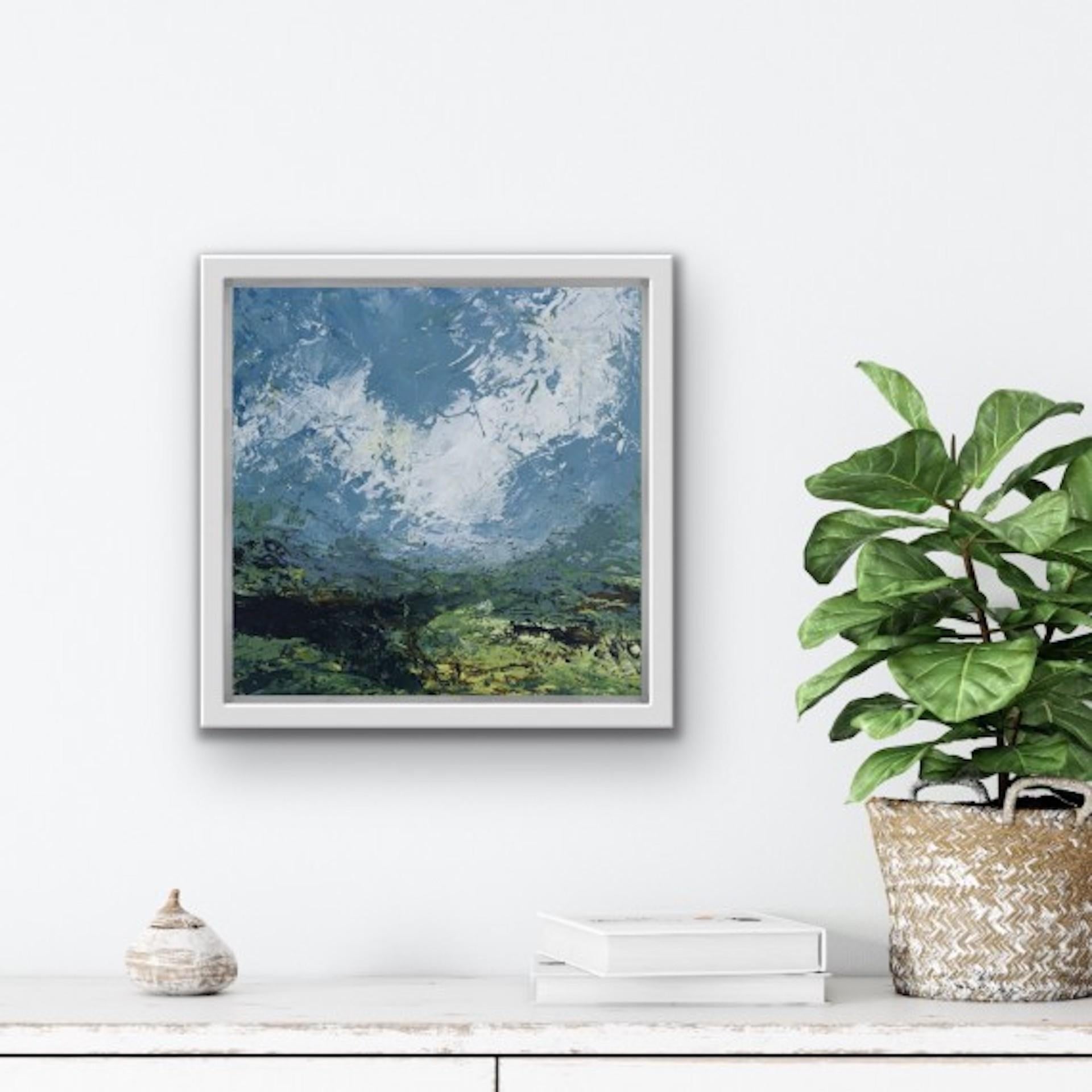 Polly Dutton, Canto di primavera, Arte semi-astratta, Pittura a olio originale in vendita 1