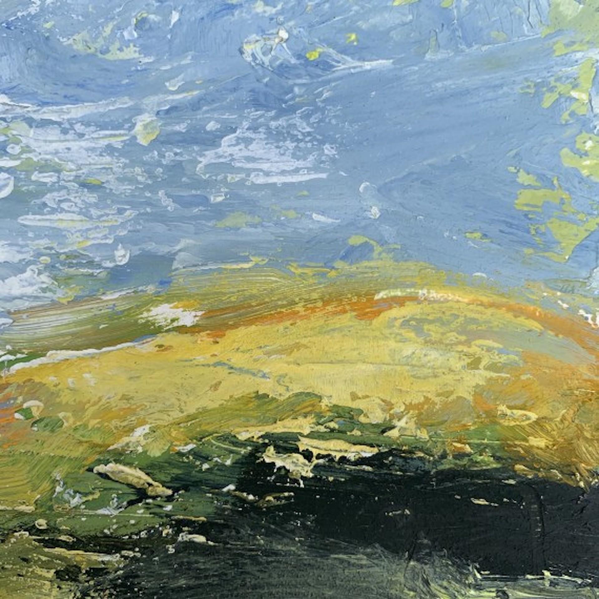 Polly Dutton, Brezza dal basso, Pittura di paesaggio semi astratta, Arte Online in vendita 4