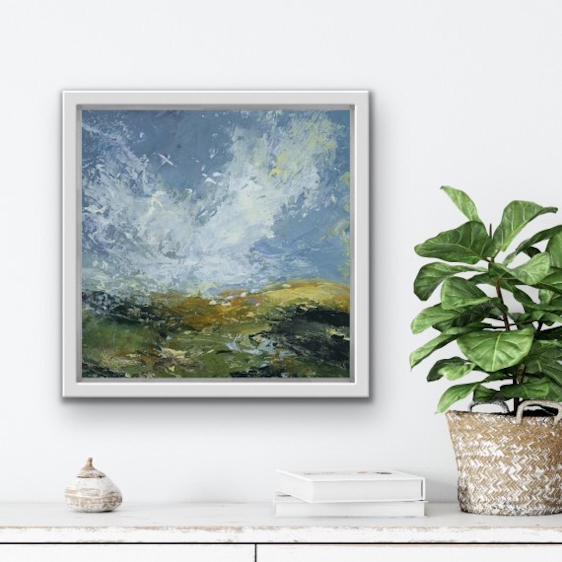 Polly Dutton, Brezza dal basso, Pittura di paesaggio semi astratta, Arte Online in vendita 7
