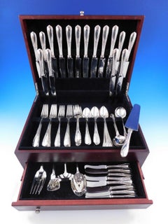 Polly Lawton by Manchester Sterling Silver Flatware Service 8 Set 80 pcs Dinner