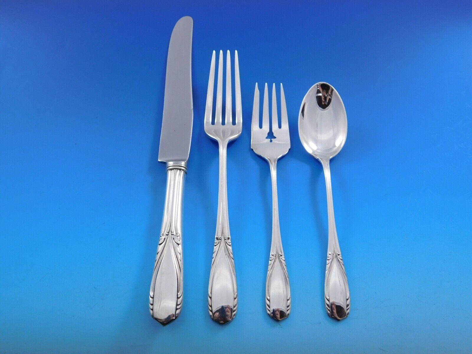 Polly Lawton by Manchester Servizio di posate in argento Sterling 8 Set 80 pezzi Cena In condizioni ottime in vendita a Big Bend, WI