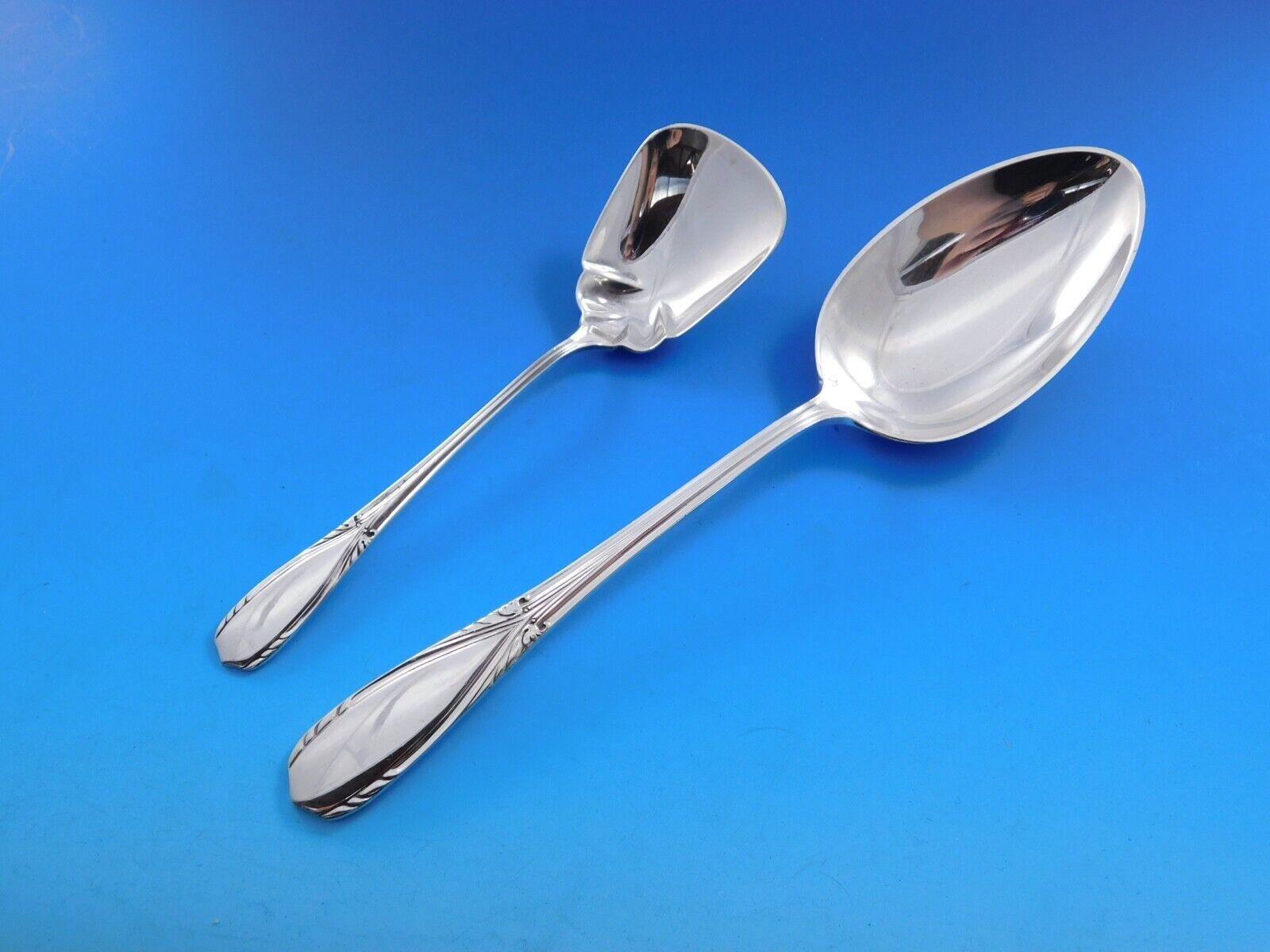 Argento 925 Polly Lawton by Manchester Servizio di posate in argento Sterling 8 Set 80 pezzi Cena in vendita