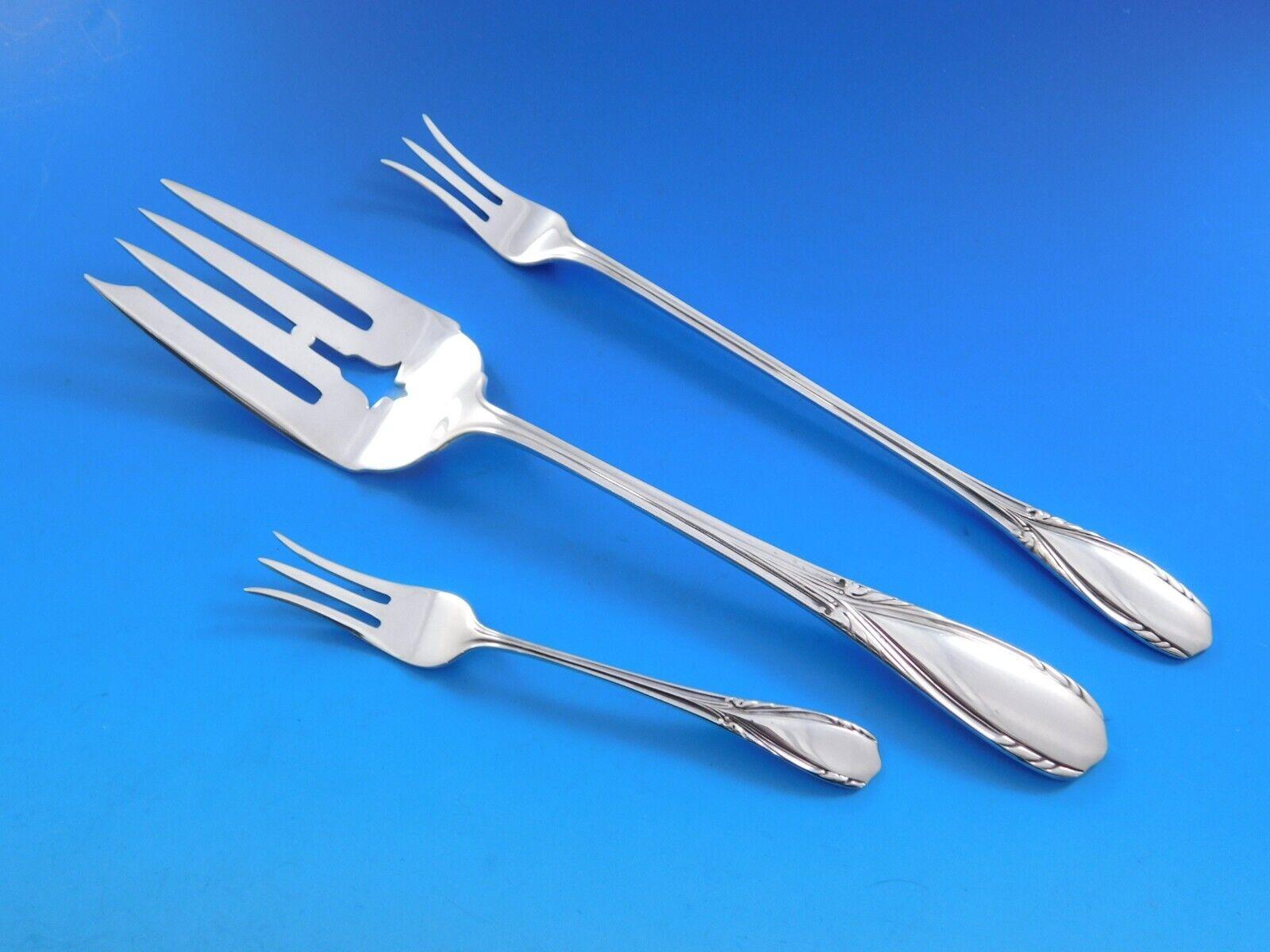 Polly Lawton by Manchester Servizio di posate in argento Sterling 8 Set 80 pezzi Cena in vendita 1