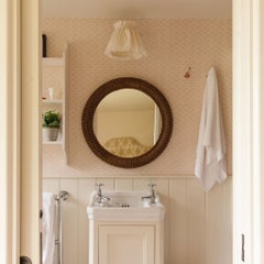 Polly Rattan Round Mirror