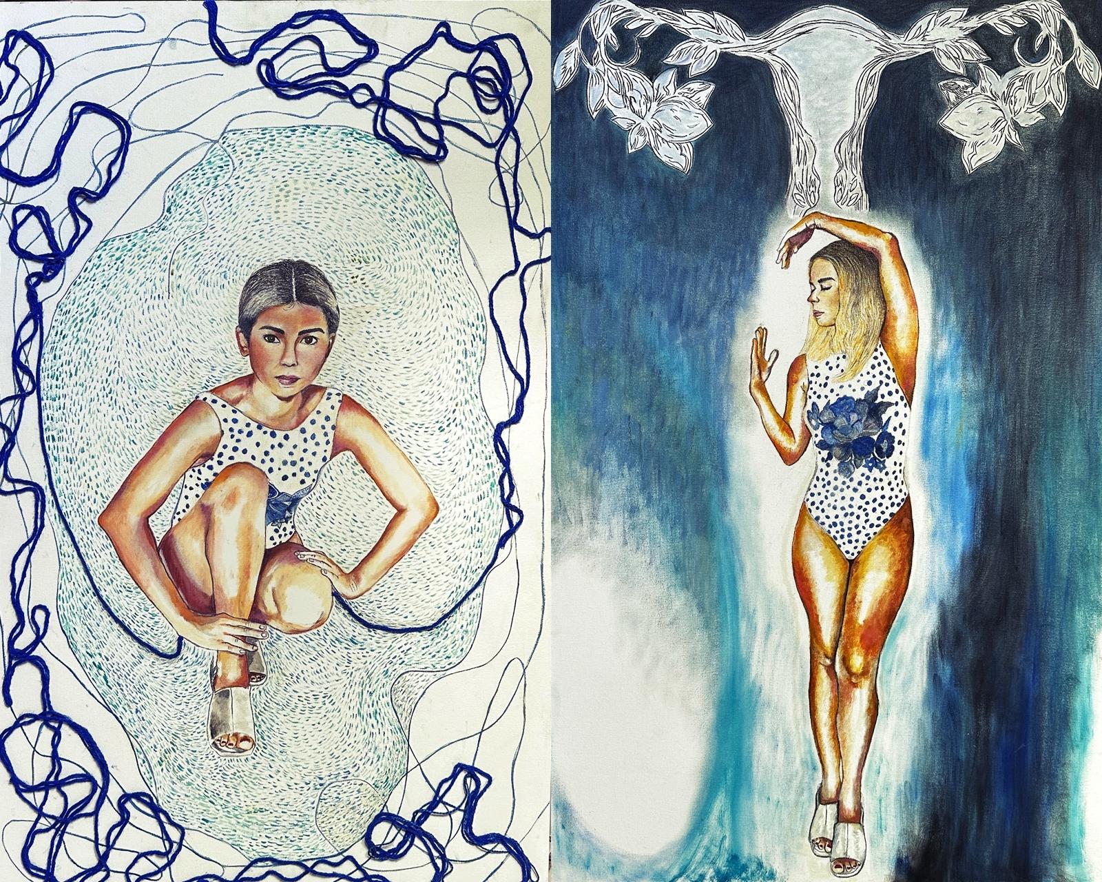 Pollyanna D' Avila Figurative Painting – CURA E CRIAÇÃO
