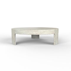 Polo Bespoke Travertine Marble Coffee Table Contemporary Design Italian Marble