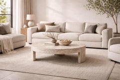 Polo Table basse sur mesure en marbre travertin Design contemporain Marbre italien
