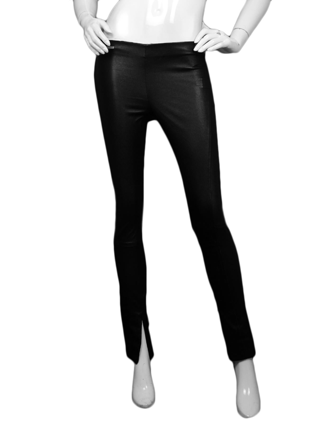 Polo by Ralph Lauren Black Leather Leggings sz XS

Made In: China
Color: Black
Materials: 100% Lamb Leather
Lining: 98% Cotton, 2% Elastane
Opening/Closure: Slip on
Overall Condition: Excellent pre-owned condition
Estimated Retail: $998 + tax

Tag