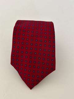POLO by RALPH LAUREN Men Red and Blue Silk Neck Tie