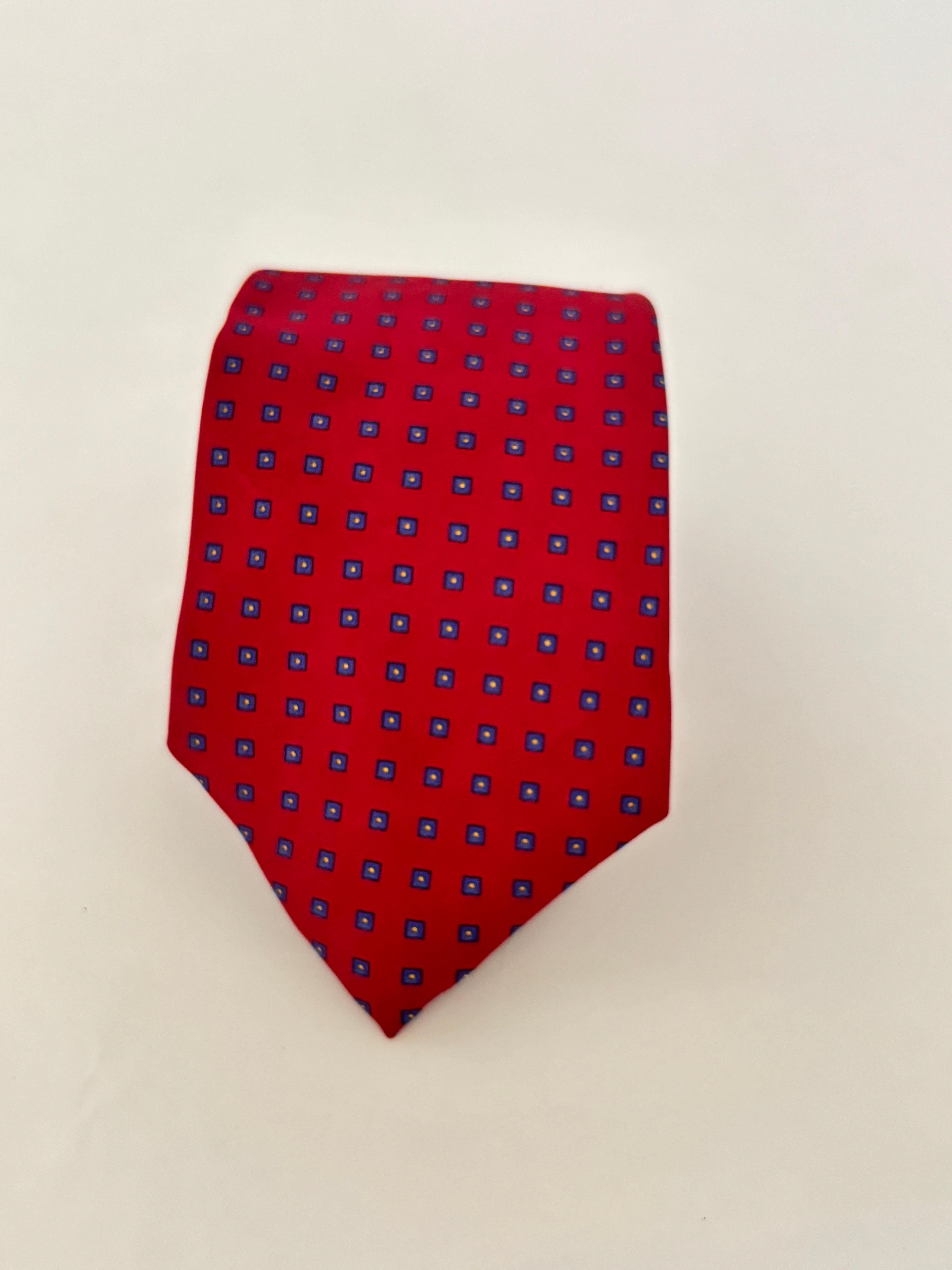 POLO by RALPH LAUREN Corbata de seda roja y azul para hombre Rojo en venta