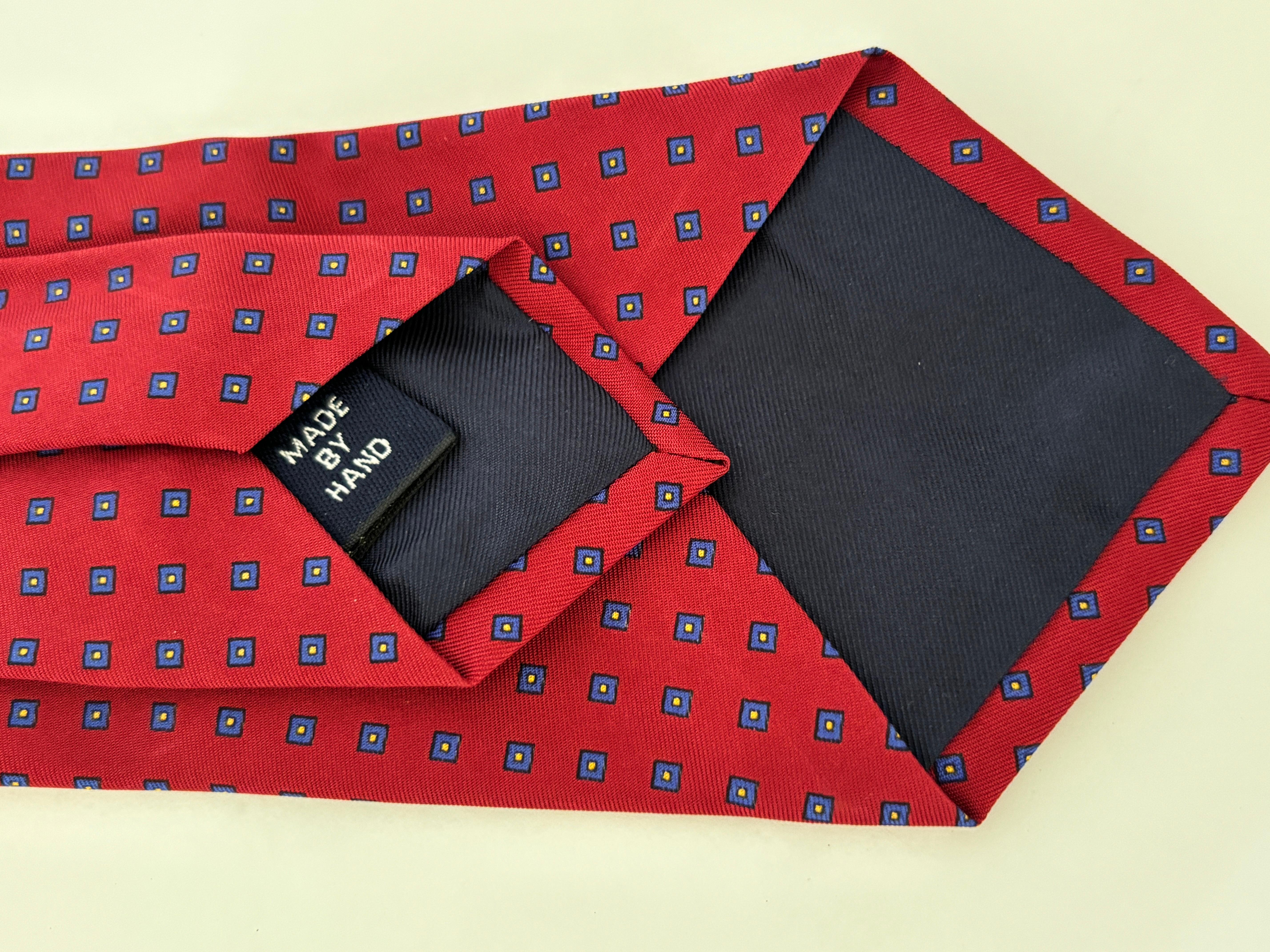 POLO by RALPH LAUREN Corbata de seda roja y azul para hombre en venta 2