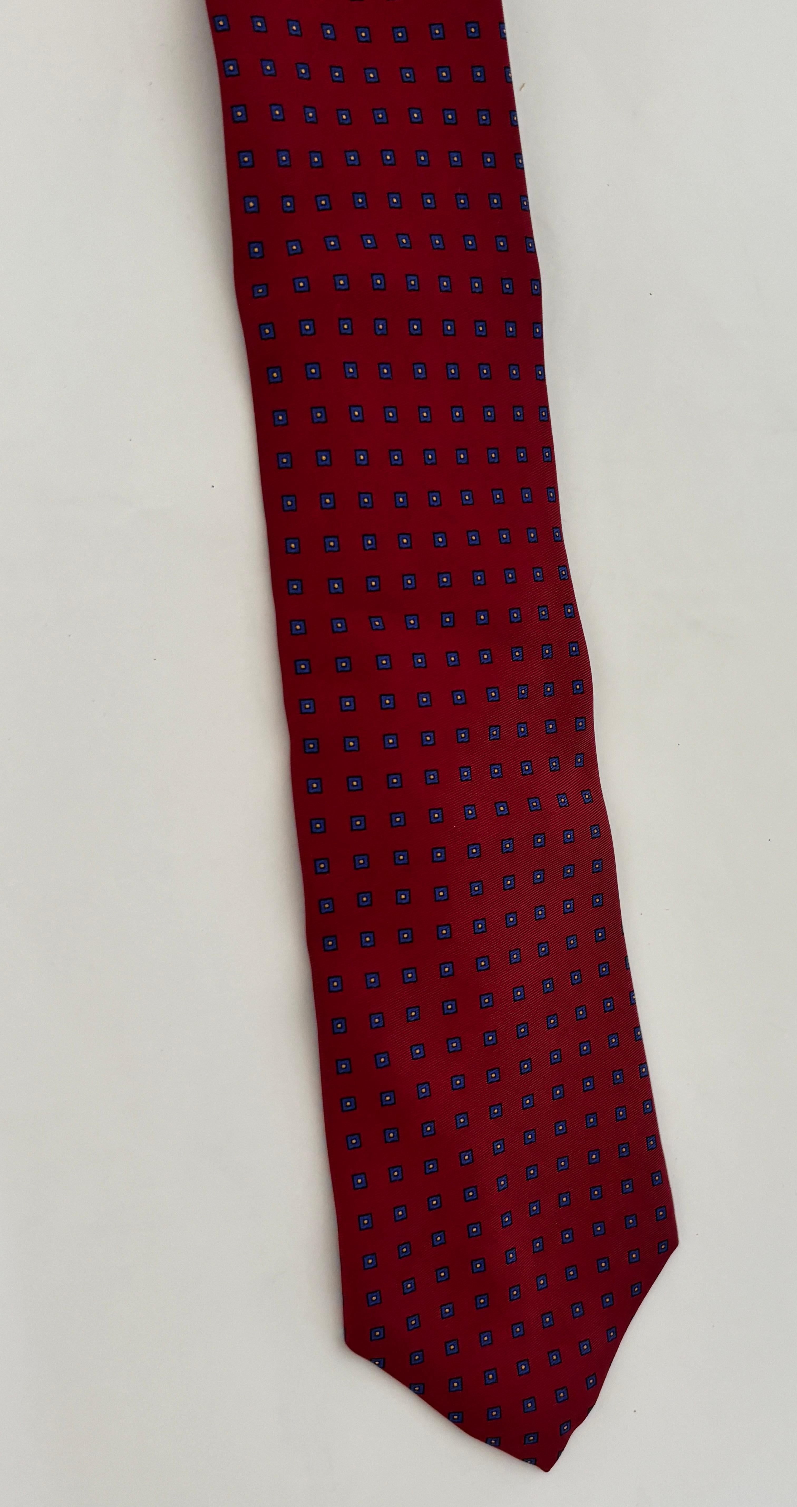 POLO by RALPH LAUREN Corbata de seda roja y azul para hombre en venta 3