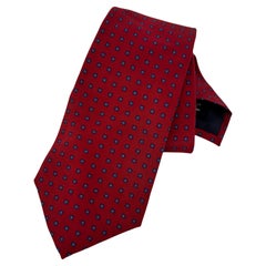 POLO by RALPH LAUREN Corbata de seda roja y azul para hombre