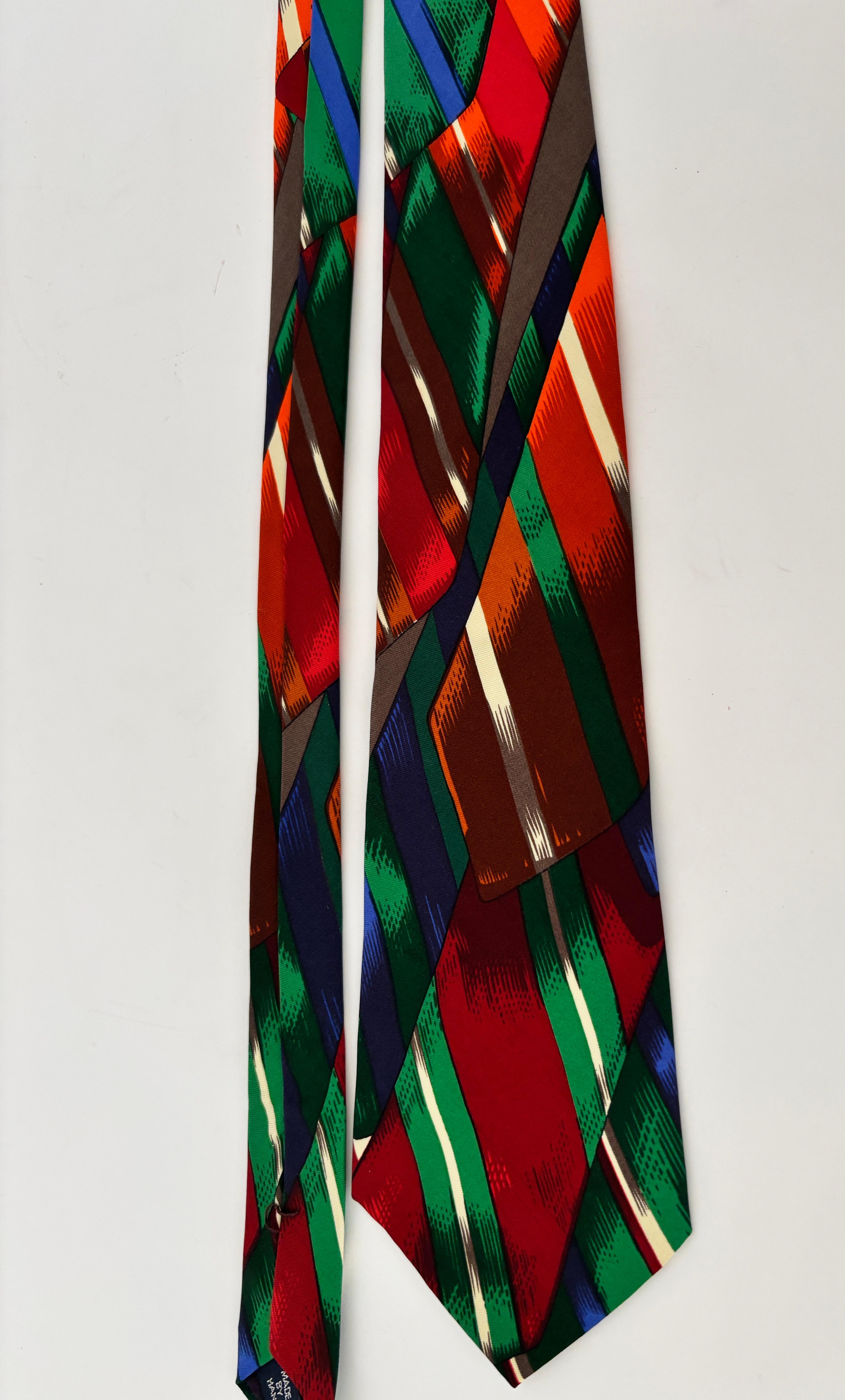 POLO by RALPH LAUREN Men Silk Neck Tie In Good Condition For Sale In North Hollywood, CA