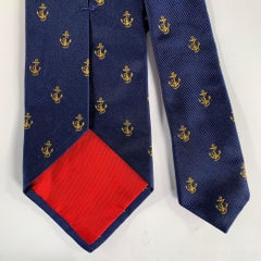 POLO by RALPH LAUREN Navy Gold Graphic Silk Tie