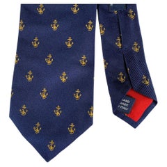 POLO by RALPH LAUREN Navy Gold Graphic Silk Tie