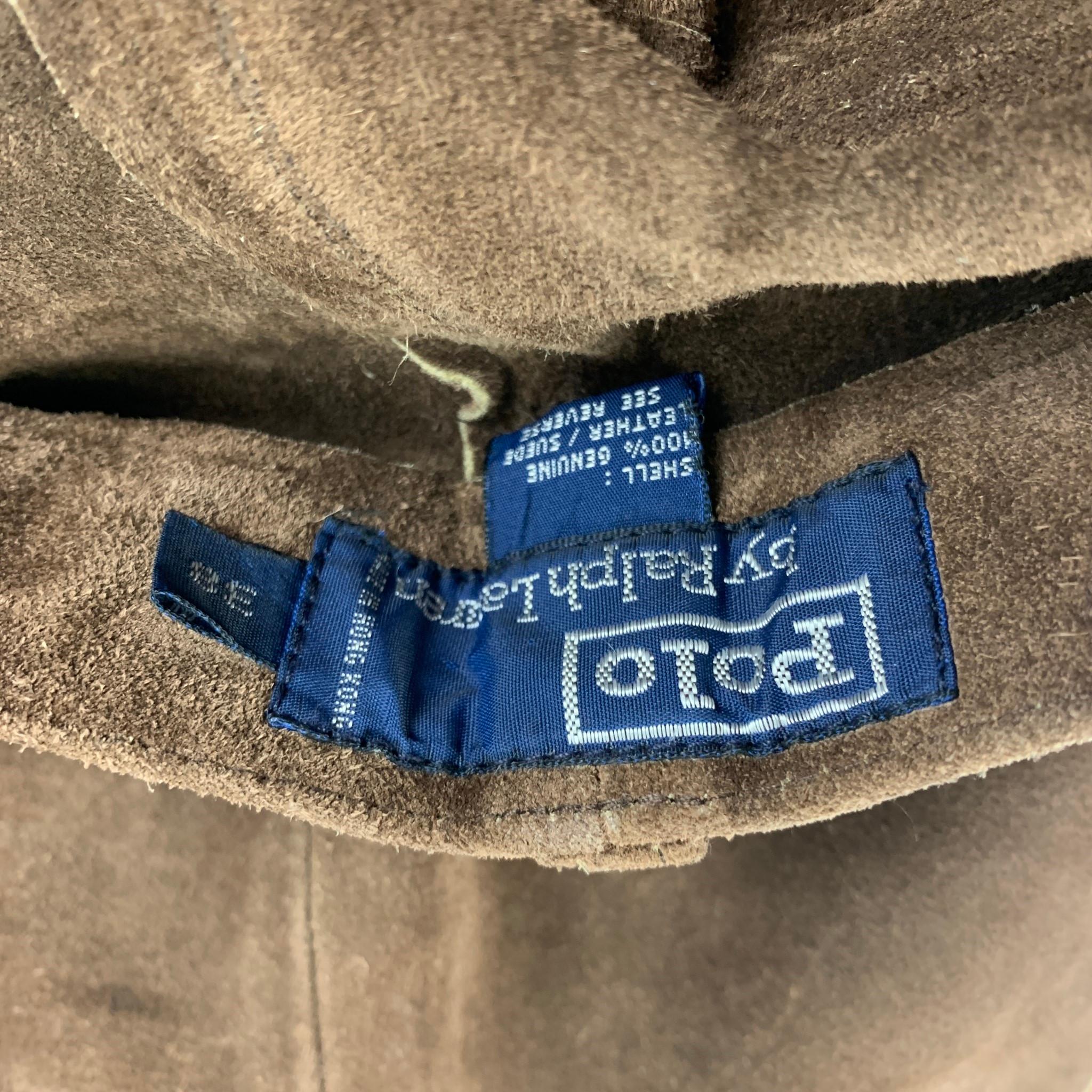 POLO by RALPH LAUREN Size 38 Brown Suede Casual Pants In Good Condition In San Francisco, CA