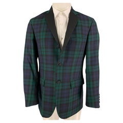 Polo Ralph Lauren Taglia 40 Regolare Cappotto Sportivo in Lana Plaid Blackwatch