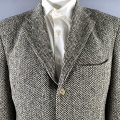 POLO by RALPH LAUREN Size 42 Beige Black Herringbone Wool Sport Coat