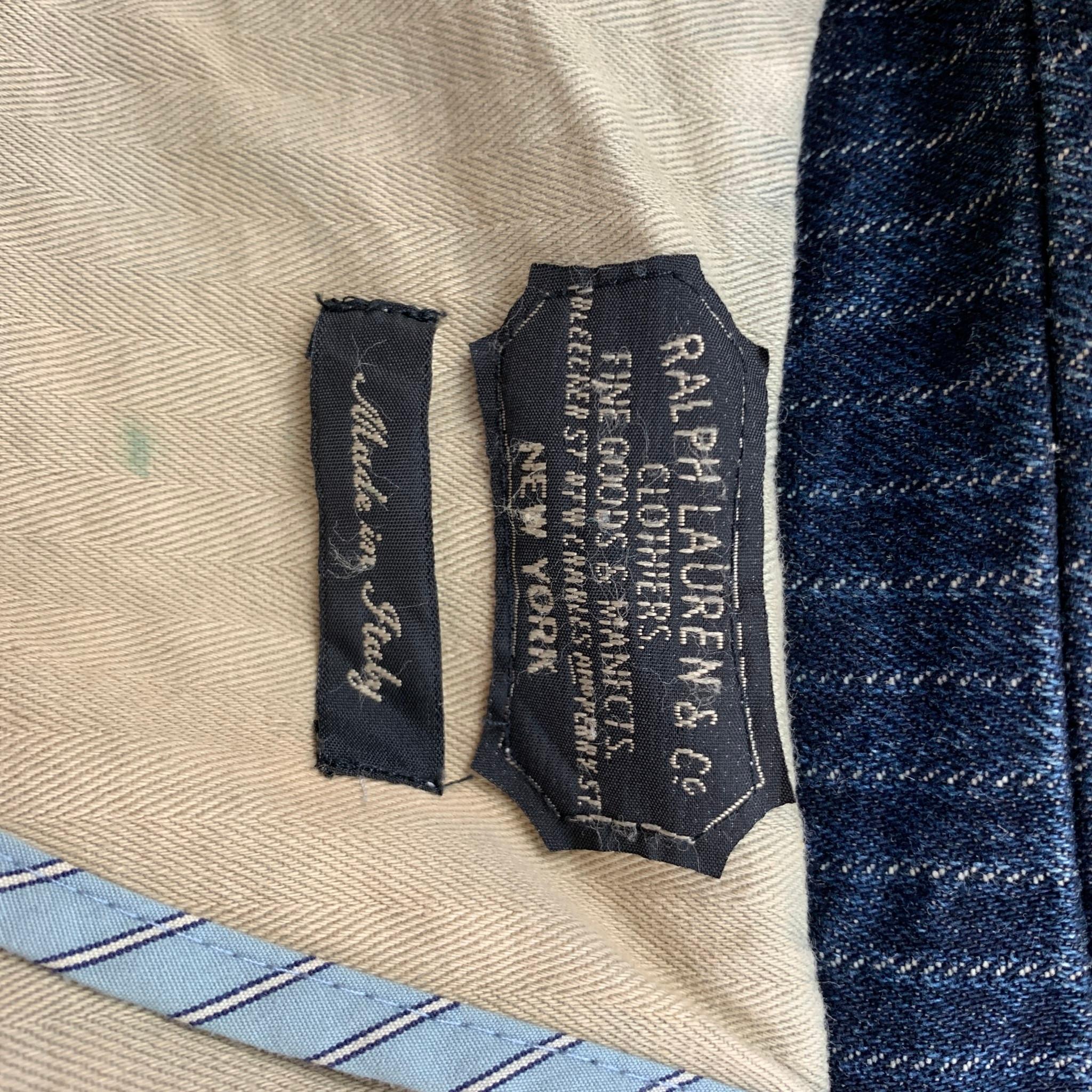 POLO by RALPH LAUREN Size 44 Indigo Pinstripe Cotton Sport Coat 2
