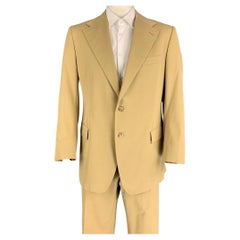 POLO by RALPH LAUREN Size 46 Beige Cotton Notch Lapel Suit
