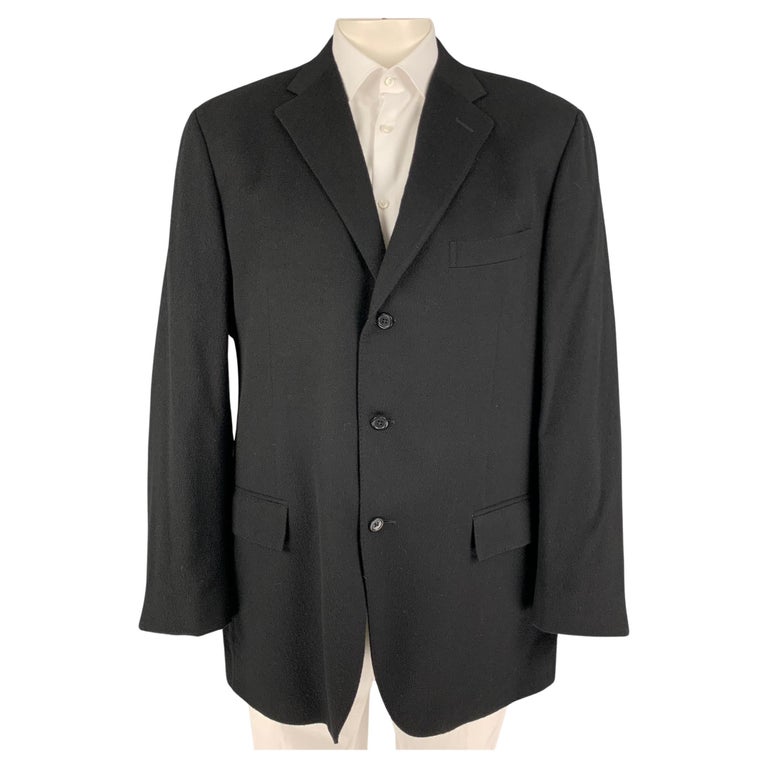 POLO by RALPH LAUREN Size 46 Black Cashmere Notch Lapel Sport Coat For ...
