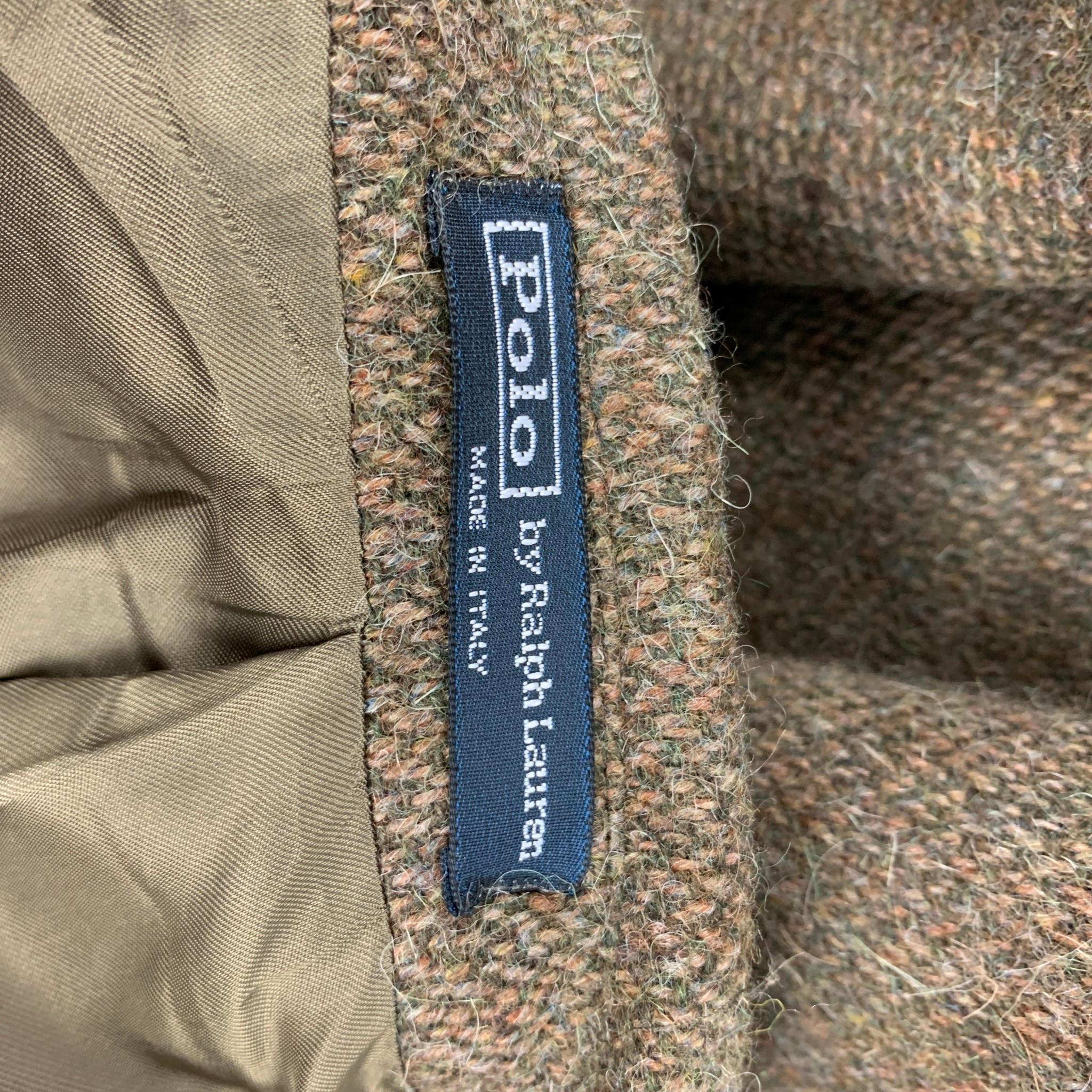 POLO by RALPH LAUREN Size 46 Long Brown Wool Blend Notch Lapel Sport Coat 3