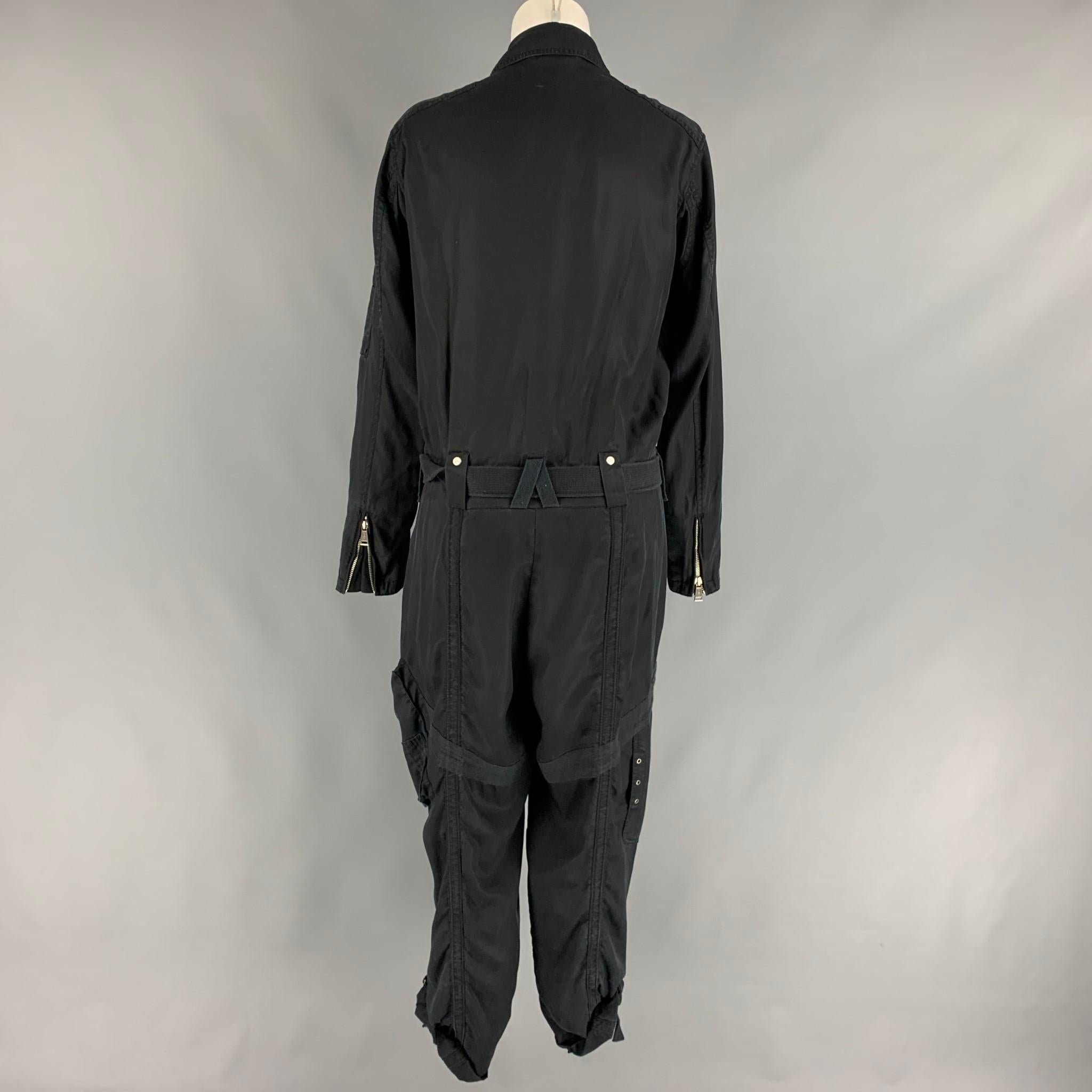 polo jumpsuit black