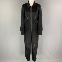POLO by RALPH LAUREN Size 8 Black Triacetate Blend Long Sleeve Jumpsuit