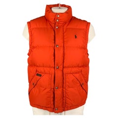 POLO by RALPH LAUREN Size L Orange Quilted Polyester Vest