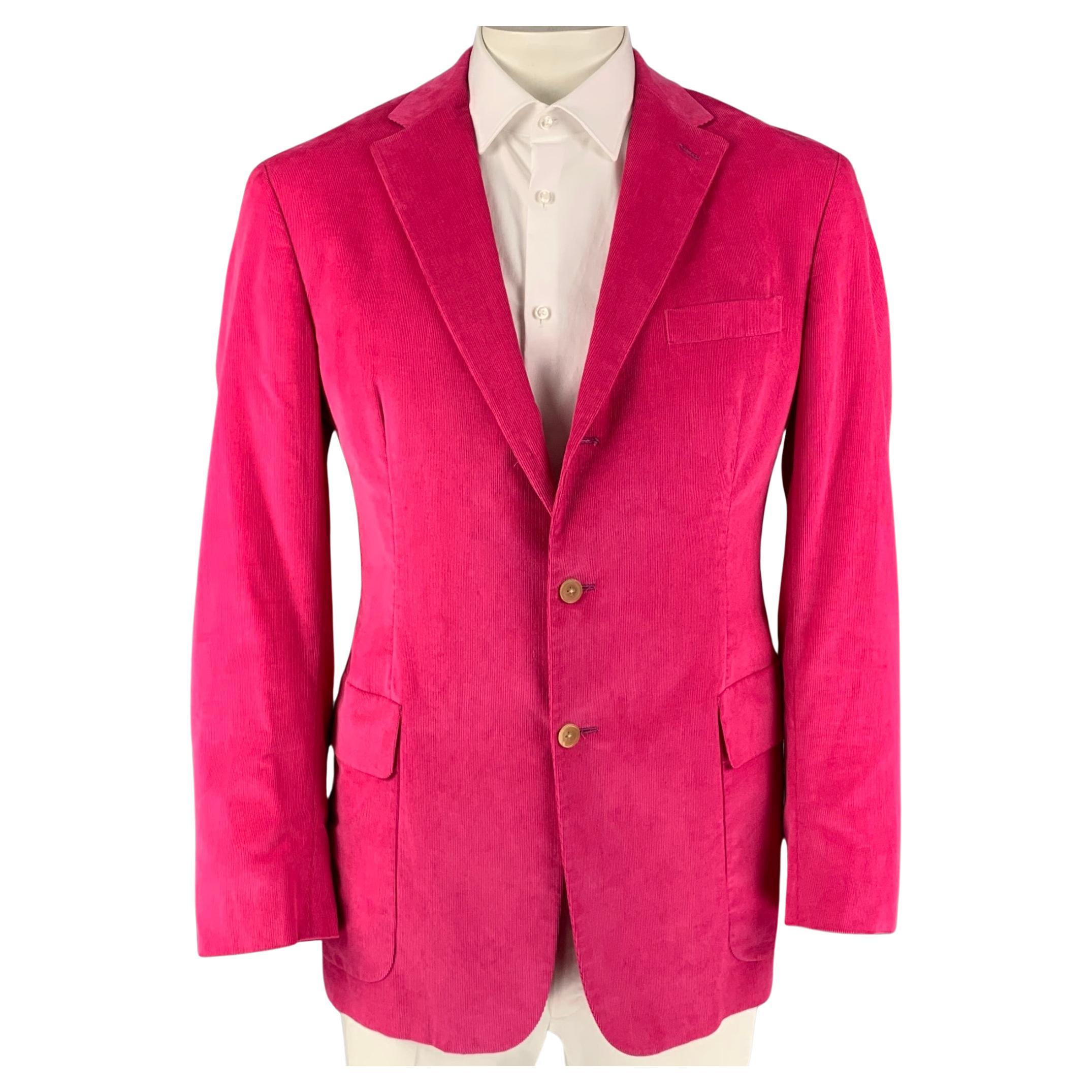 POLO by RALPH LAUREN Size L Pink Corduroy Cotton Notch Lapel Sport Coat at  1stDibs