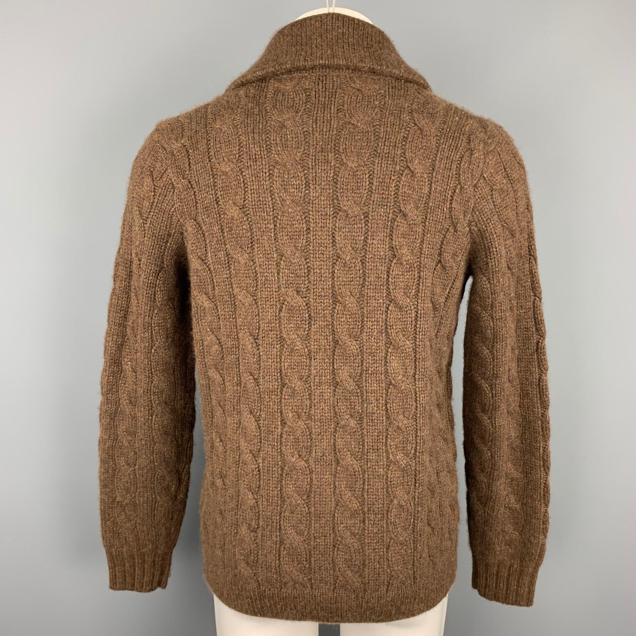 ralph lauren wool shawl-collar cardigan