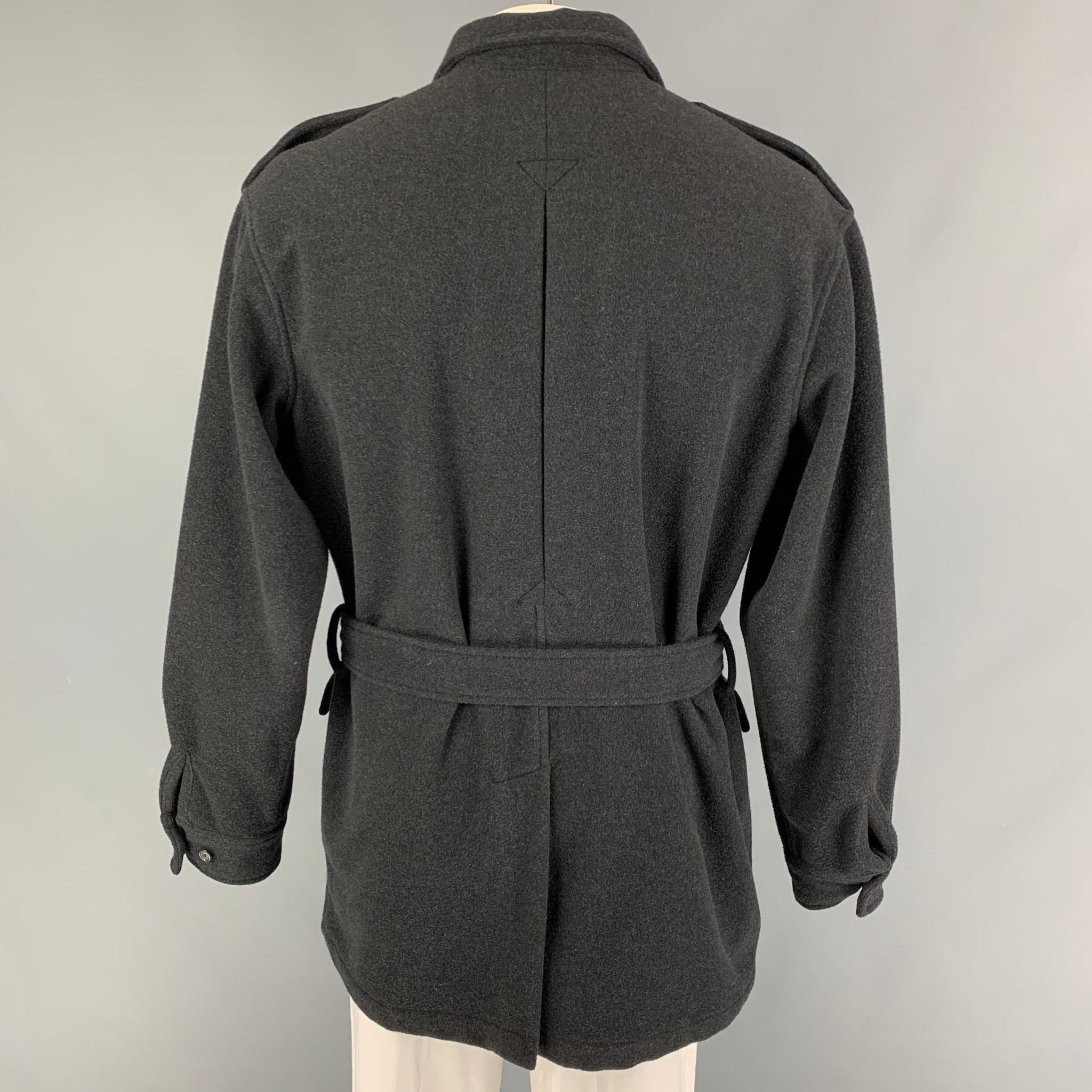 dark grey polo jacket