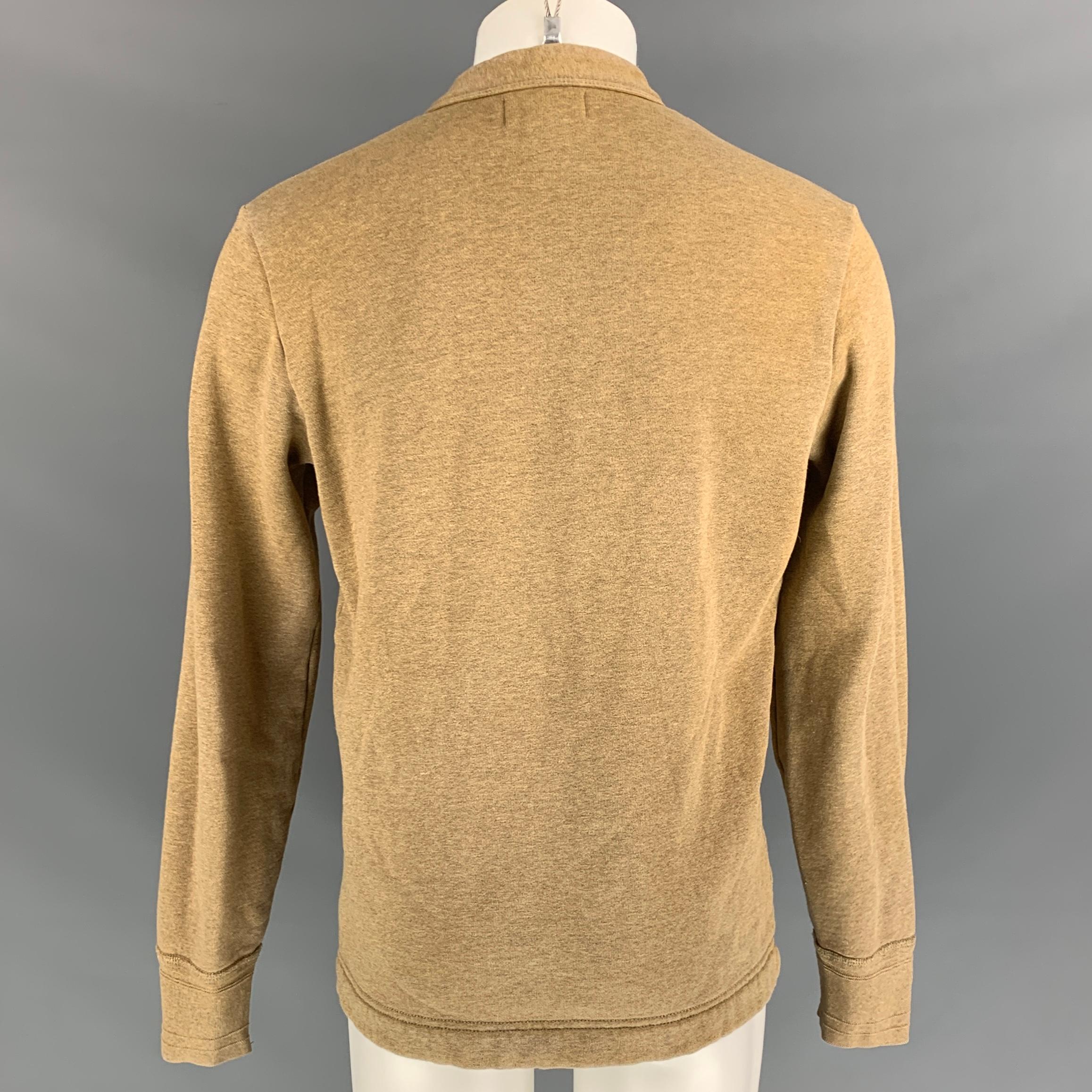POLO by RALPH LAUREN Size M Tan Cotton / Polyester Buttoned Cardigan In Good Condition In San Francisco, CA