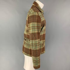 POLO by RALPH LAUREN Size S Olive Brown Plaid Reversible Jacket