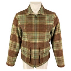 POLO by RALPH LAUREN Size S Olive Brown Plaid Reversible Jacket