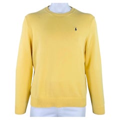 POLO by RALPH LAUREN Size XL Yellow Knit Cotton Crew Neck Pullover