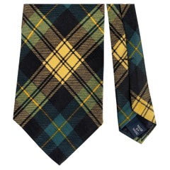 POLO by RALPH LAUREN Yellow Black & Green Plaid Silk Tie