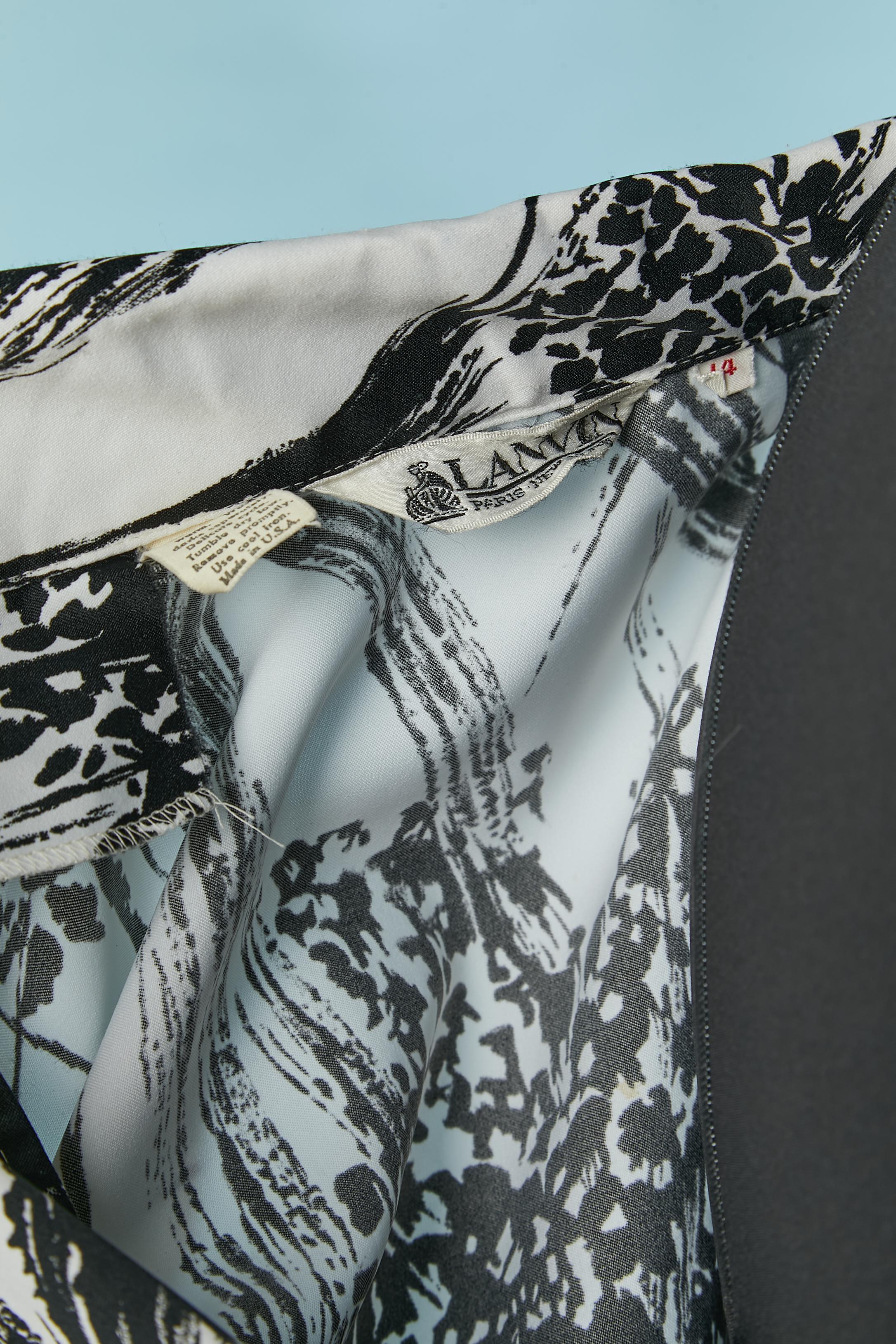 Polo dress with black&white print LANVIN Circa 1970's For Sale 2