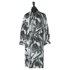 Polo dress with black&white print LANVIN Circa 1970's