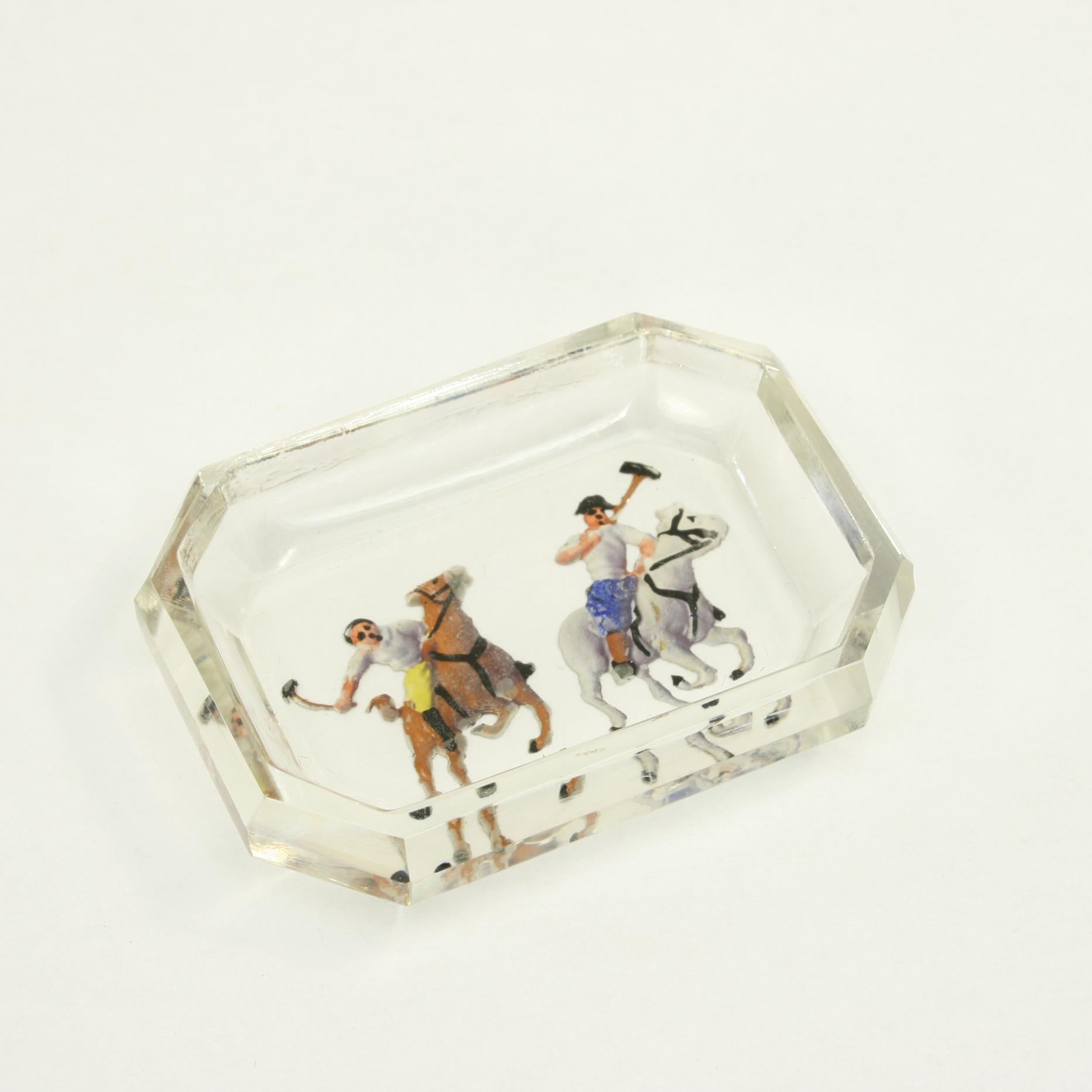 Sporting Art Polo Glass Pin Tray