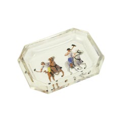 Vintage Polo Glass Pin Tray