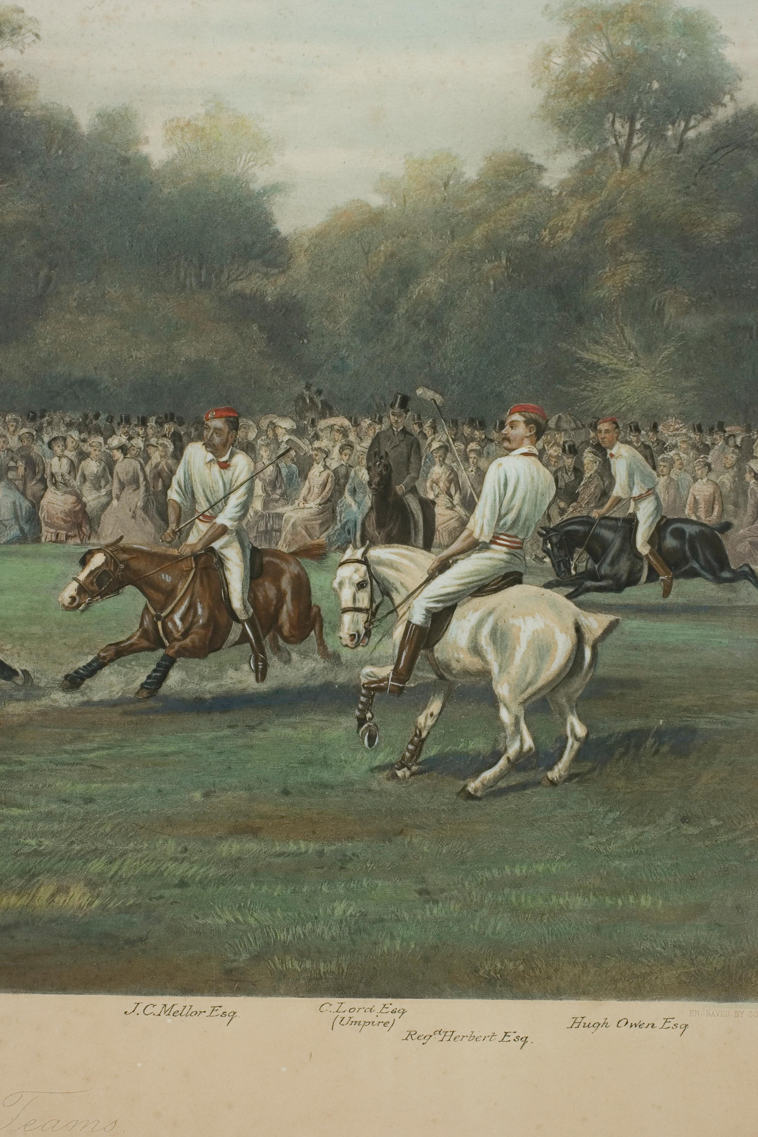 Antique Polo Print, Match at Hurlingham Between the Horse Guards 'Blues'.. 5