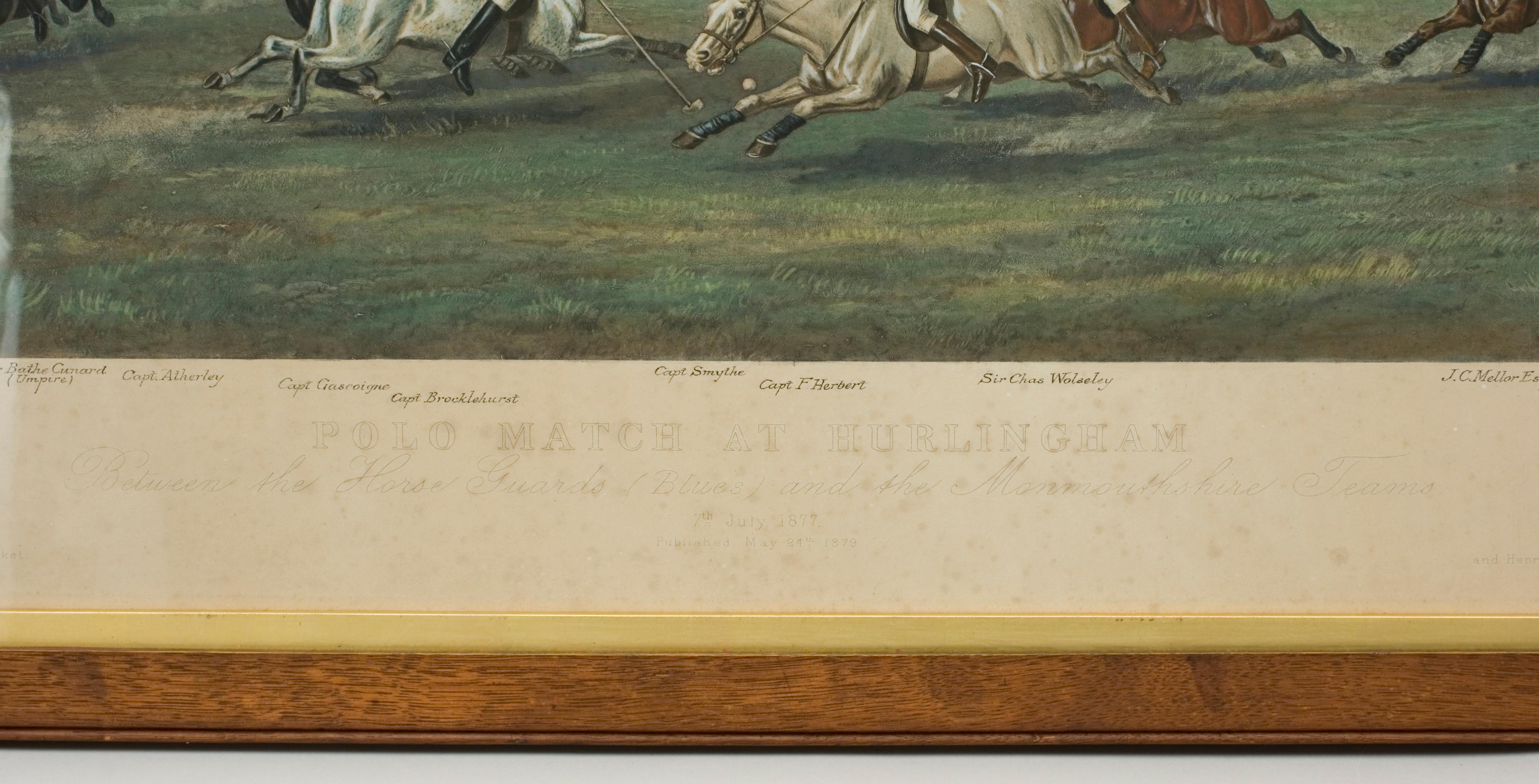 Polo antique:: match à Hurlingham entre les Horse Guards 