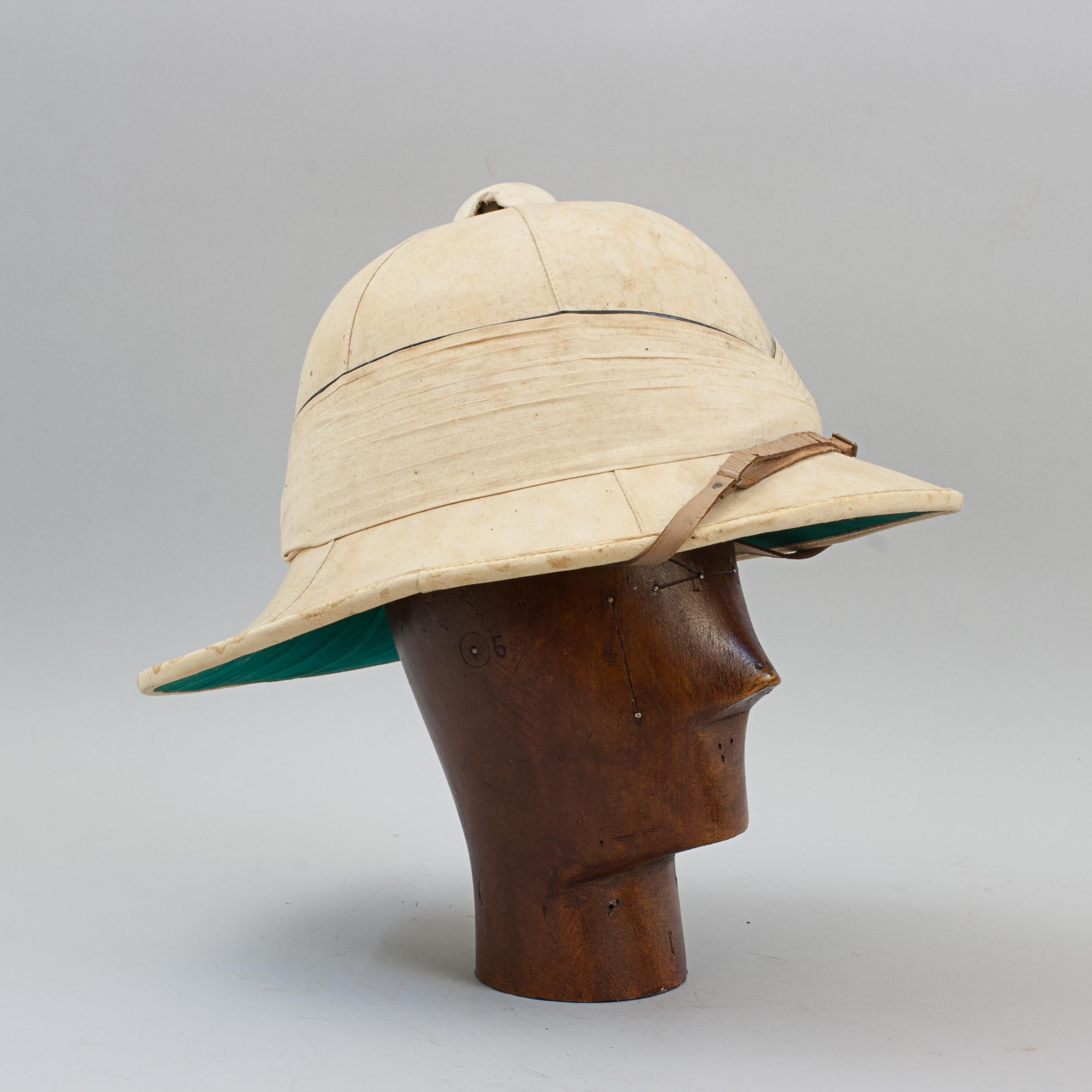 British Polo Or Pith Helmet By Gieves Of London For Sale