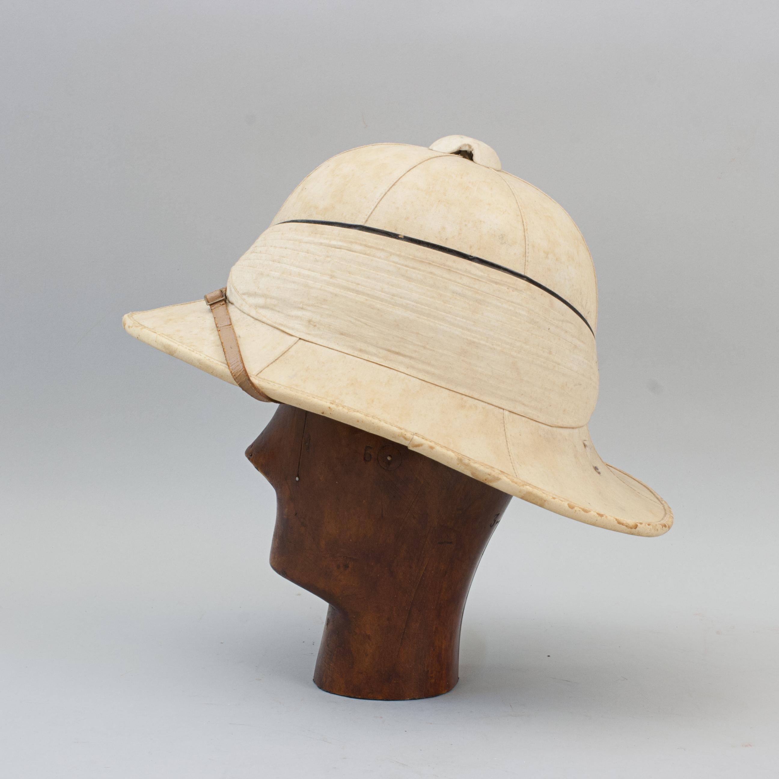 20th Century Polo Or Pith Helmet By Gieves Of London For Sale