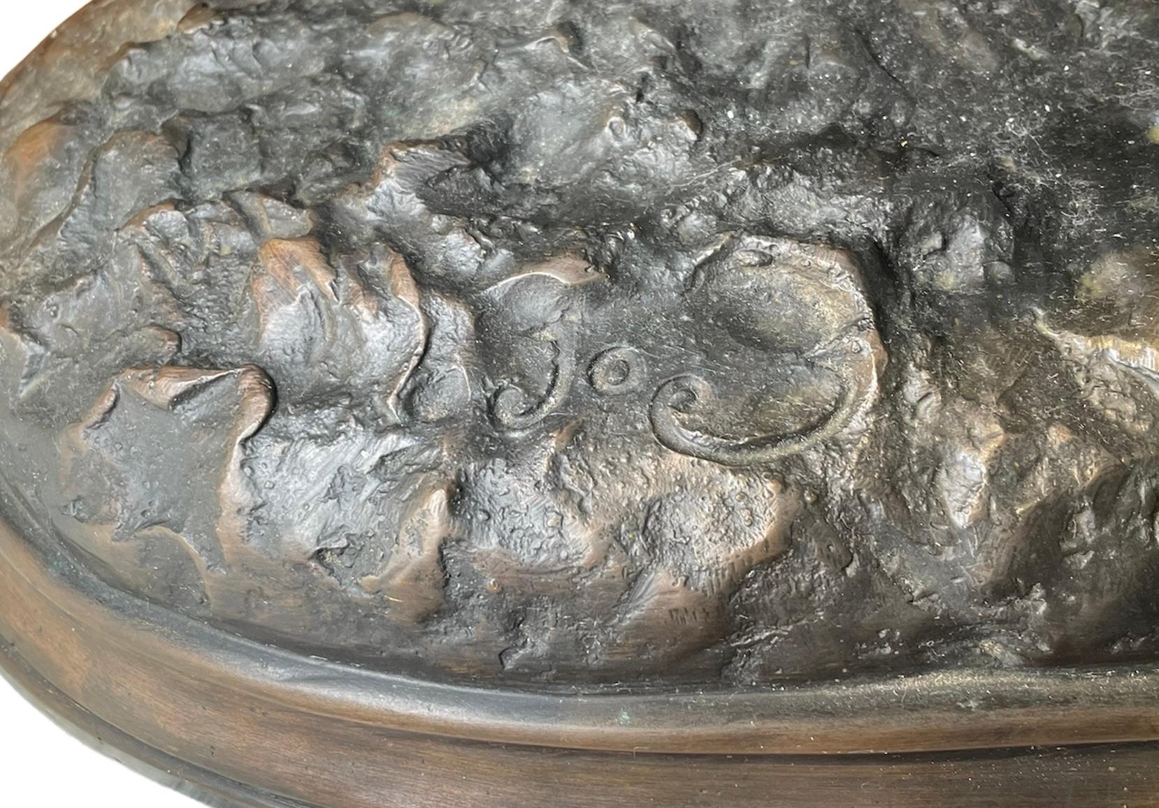 This is a bronze Sculpture of a Polo Player and his Pony. It depicts a patinated bronze sculpture of a Polo Player riding his pony and swinging his mallet at the same time. The whole sculpture is full of details and very well made. The Polo player